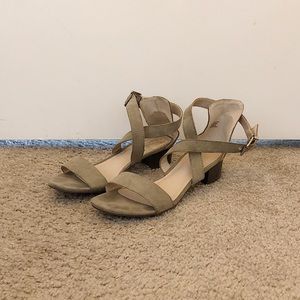 Army Green Strapped Heels